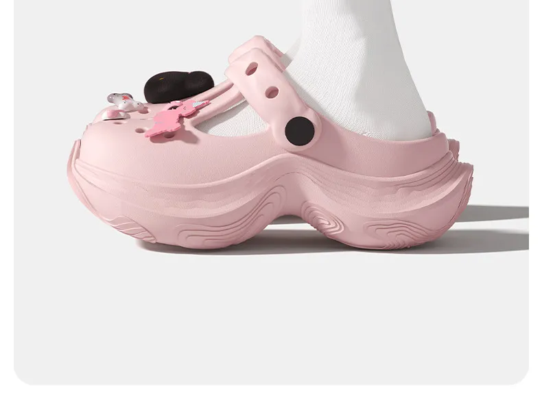 SHAJI Sommer Modische Rutschfeste Clogs für Damen, 2026 Neue Rosa Plateau-Slides Lässige Outdoor-Kleidungs-passende Schuhe – Detail 17