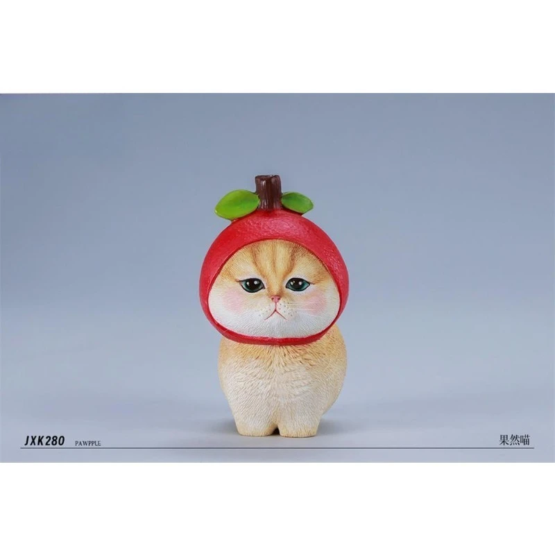 Pré venda 1/6 escala simulação bonito animal de estimação fruta gatinho estatueta para figuras de ação de 12 polegadas ornamento de presente de mesa diy