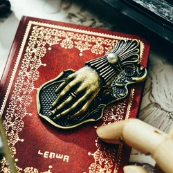 Clip de papel de mano de Metal Retro para mujer, diario de chatarra antigua, Clips decorativos Vintage, Material de ÃĄlbum de recortes de diario, 1 pieza