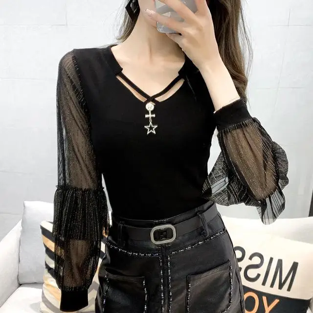 

Fashionable Slim Long-sleeved T-shirt Base Shirt Fashionable Women Top Autumn New Pullover