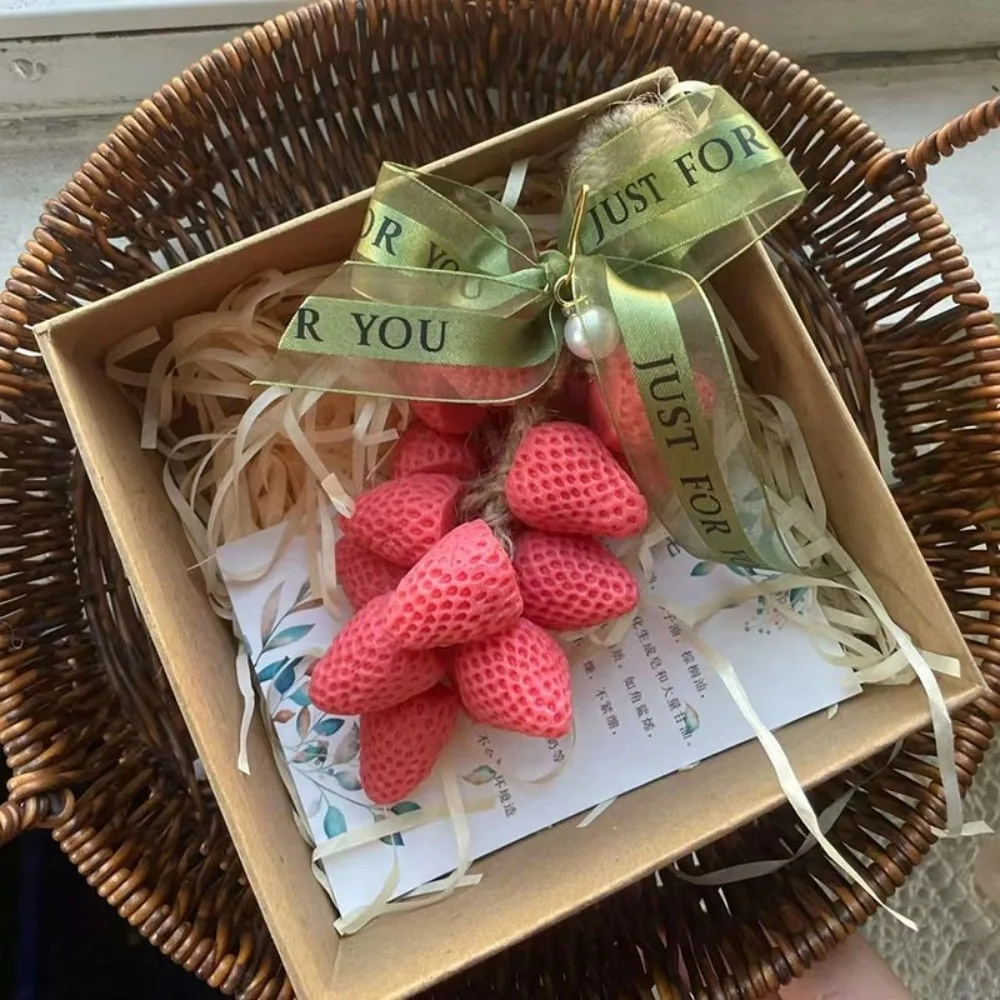 

New Portable Crystal Grape Soap Washed Fruity Essential Oil Soap Can Be Hung Strawberry String Pink Crystal Soaps