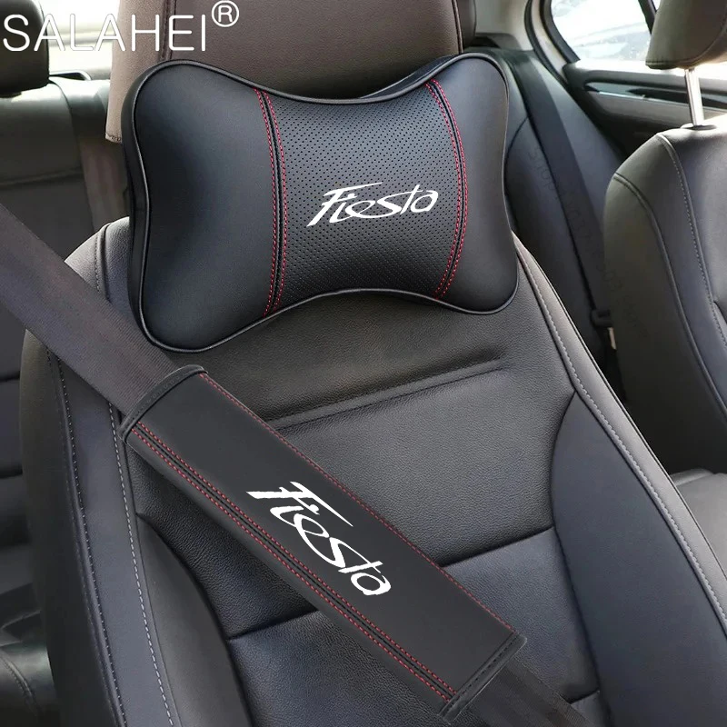 Подголовник автомобиля, подушка для шеи, ремень безопасности, наплечники для Ford Fiesta C-Max Kuga Ranger Raptor KA Fusion ST Transit Escape Expedition