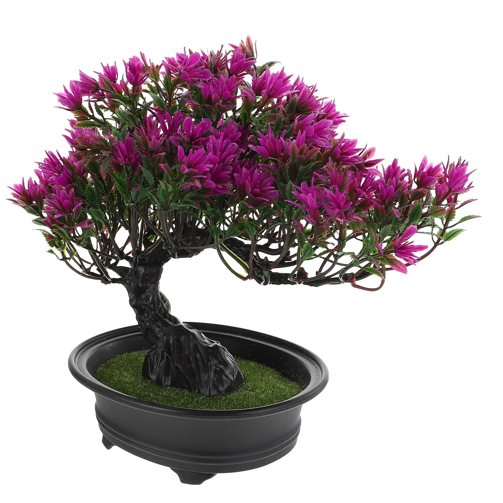Realistischer künstlicher Miniatur-Bonsai-Baum aus roter Kiefer, immergrüne, pflegeleichte Kunstpflanze für die Dekoration von Schreibtischen und Regalen im Büro oder Zuhause. – Detail 11