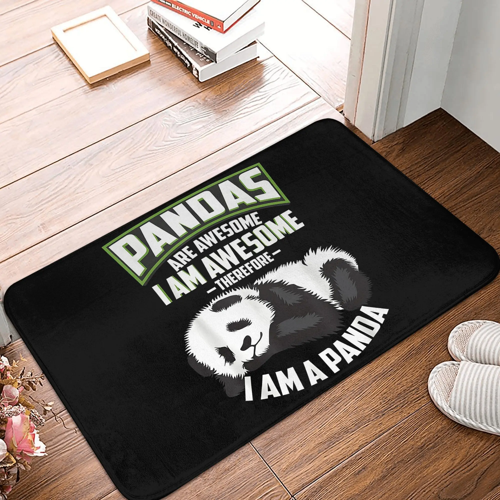 

Pandas Are Awesome I Am A Panda Bear Non-slip Doormat Floor Mat Carpet Rug for Kitchen Entrance Home Bathroom Footpad Mats