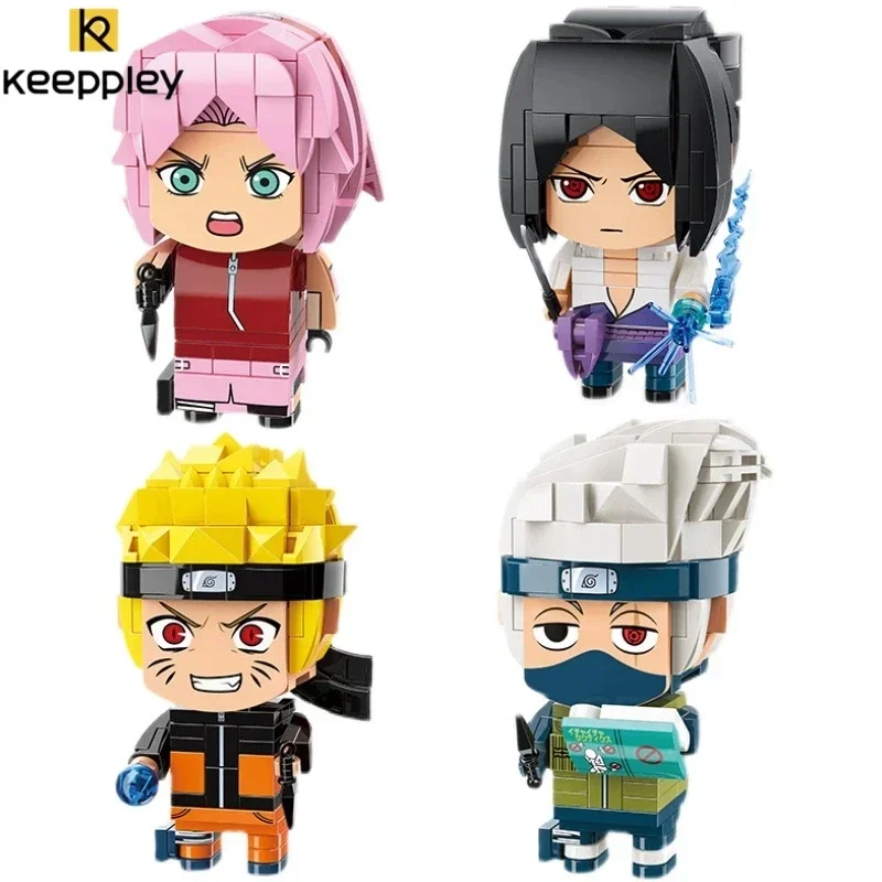 Keeppley Naruto Building Blocks Cartoon Characters Square Head Educational Toys Assembly Model Ornaments Birthday Gift