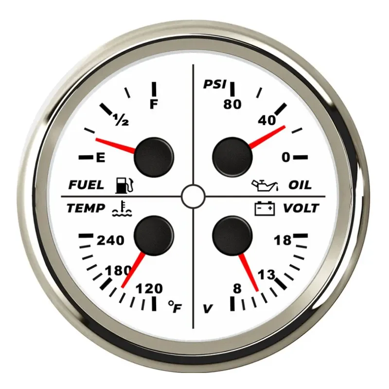 Multifunctional LCD Instrument TFT Gauge with RPM Fuel level Engine temperature Oil pressure Engine work hours