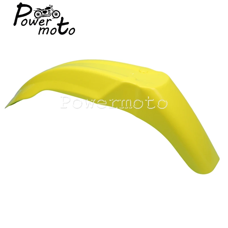 Yellow Motocross Front Splash Fender Universal Motocross Supermoto Mudguard Off-Road For Yamaha Suzuki DR650SE DRZ RMZ DR RM RMX