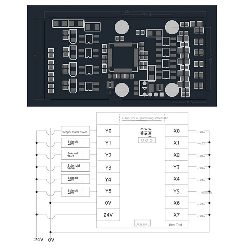 2025 New-2X PLC Industrial Control Board PLC Module FX1N-10MT Analog Input