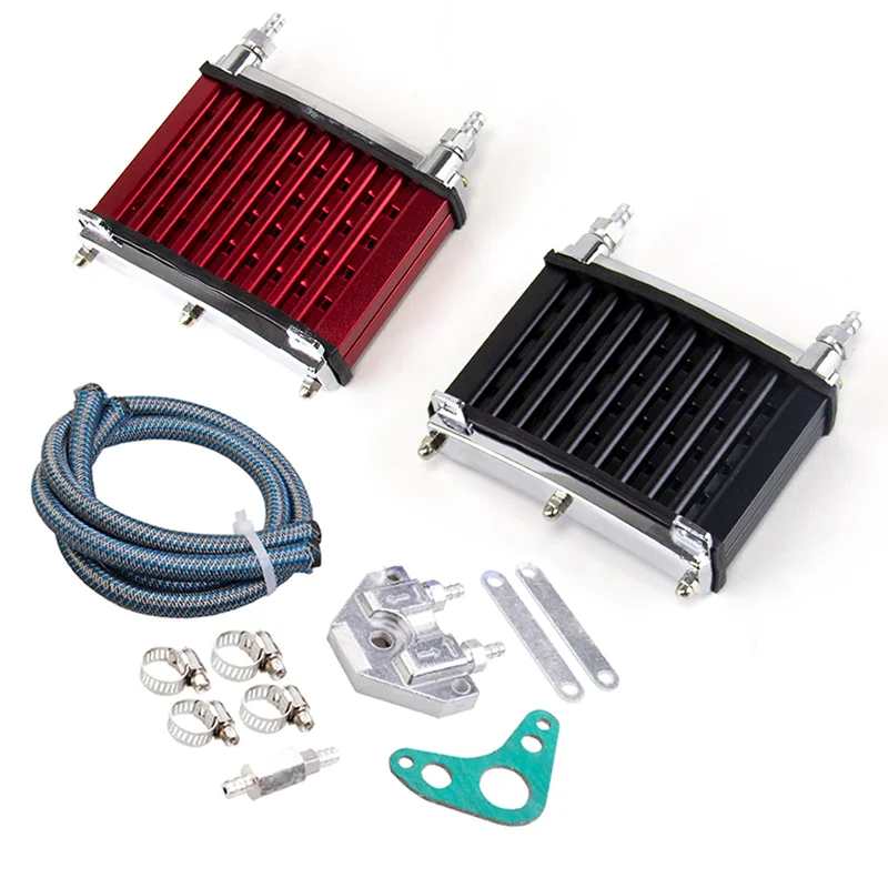 Motorcycle Engine Oil Cooler Cooling Dirt Pit Soil Bike Radiator ATV Quad 50cc 70cc 90cc 110cc 125cc 140cc 150cc Accessories Set