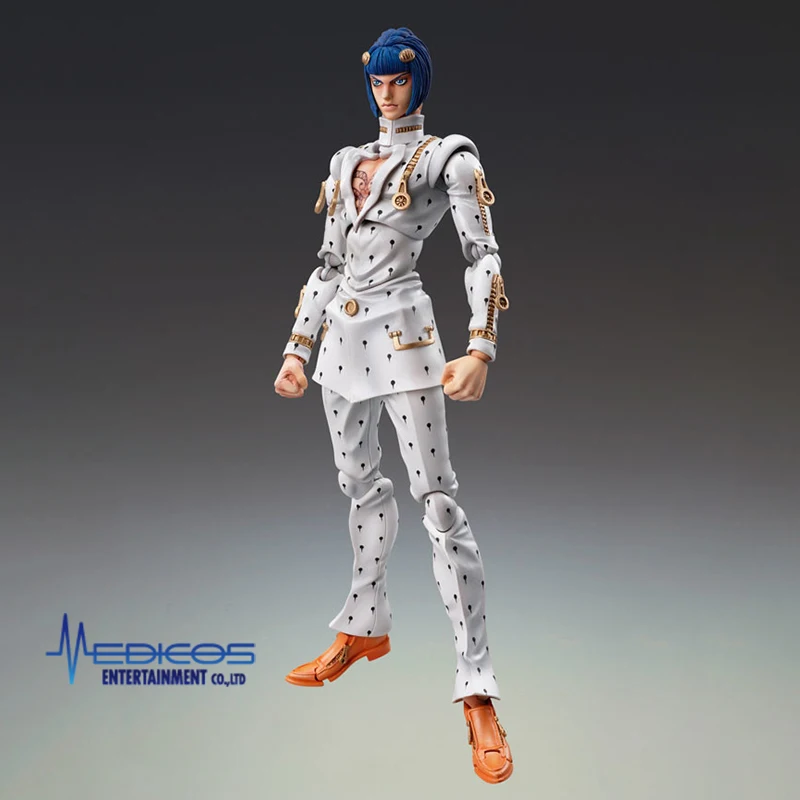 In Stock Original Medicos Entertainment Jojo No Kimyou Na Bouken Ougon No Kaze Bruno Bucciarati Mario Zucchero Action Figure