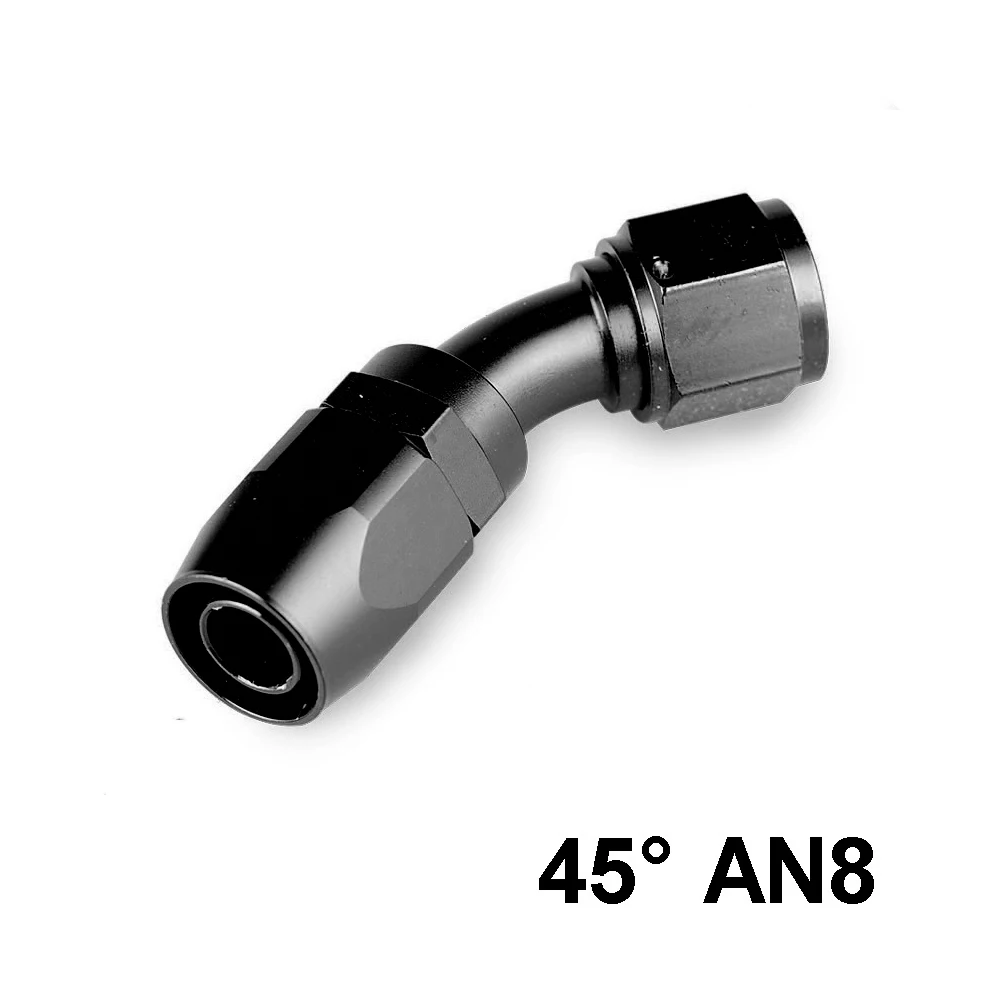 AN4 AN6 AN8 AN10 Auto-Ölkühler-Set, Aluminium, universell für 0 ° 45 ° 90 ° 180 ° Geflochtener Schlauchanschluss für Öl, Kraftstoff, Gas, drehbarer Schlauchanschluss
