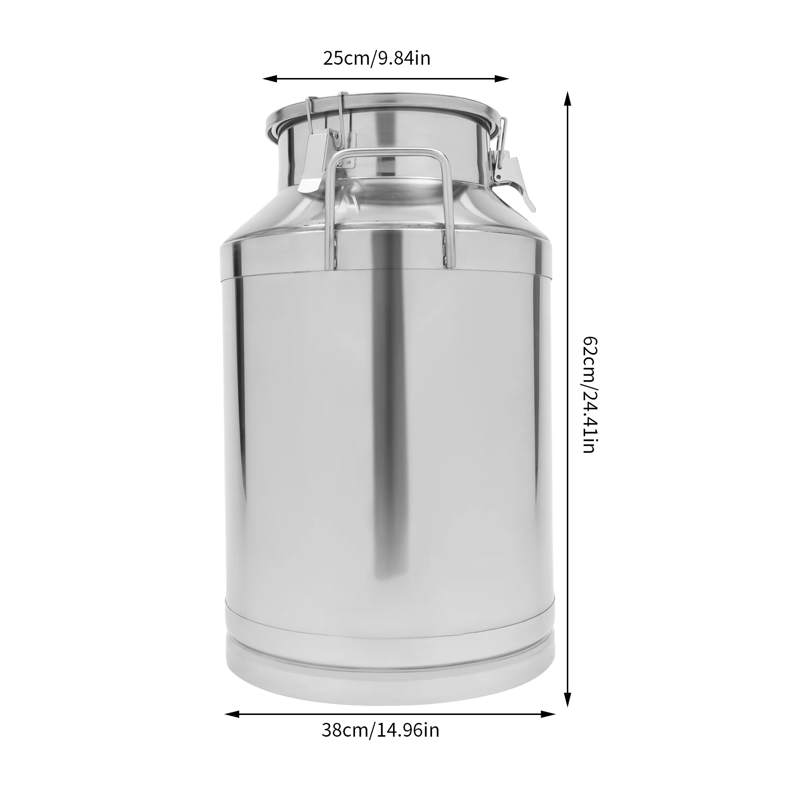 

60L Stainless Steel Milk Can Made of Heavy-gauge for Heavy Restaurant Use Sealed Bucket for Canteens, Breakfast Stores, Families