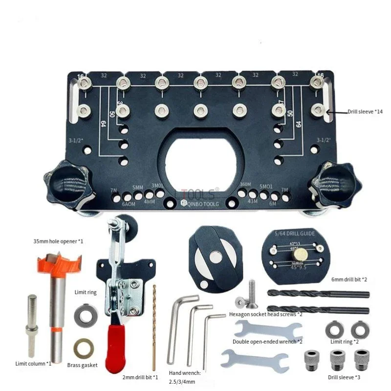 Woodworking 35mm Hinge Hole Opener Cabinet Door Panel Open Hole Drilling Locator Hinge Drilling Installation Woodworking Tool