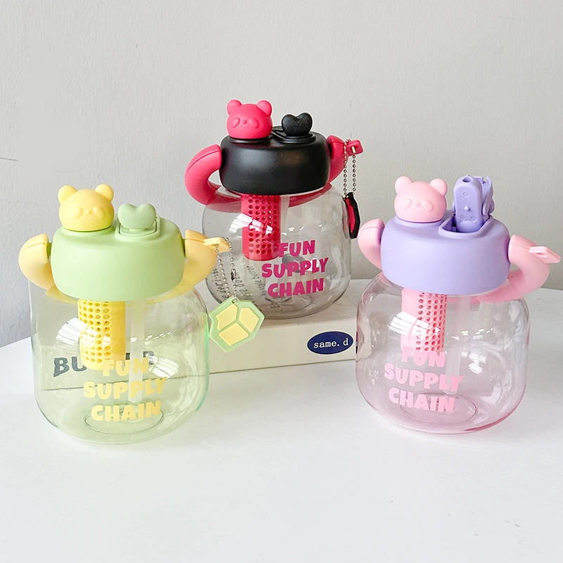 

800 мл бутылка для воды пищевая пластиковая бутылка для воды большой емкости детский стакан чайник соломенная чашка чашка для питья с большим животом для путешествий