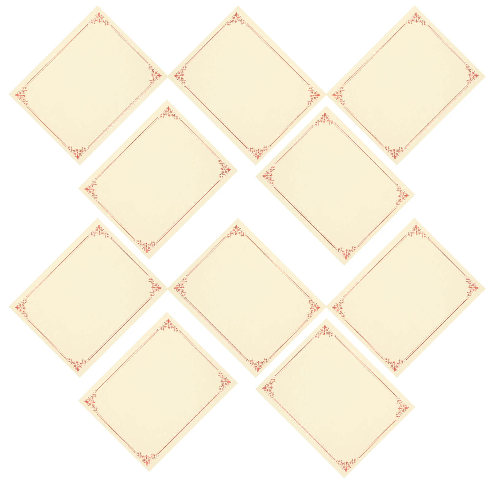 

10pcs Blank Diploma Certificate Paper for Printing Award Gift Business Documents Card Stock A4 Size