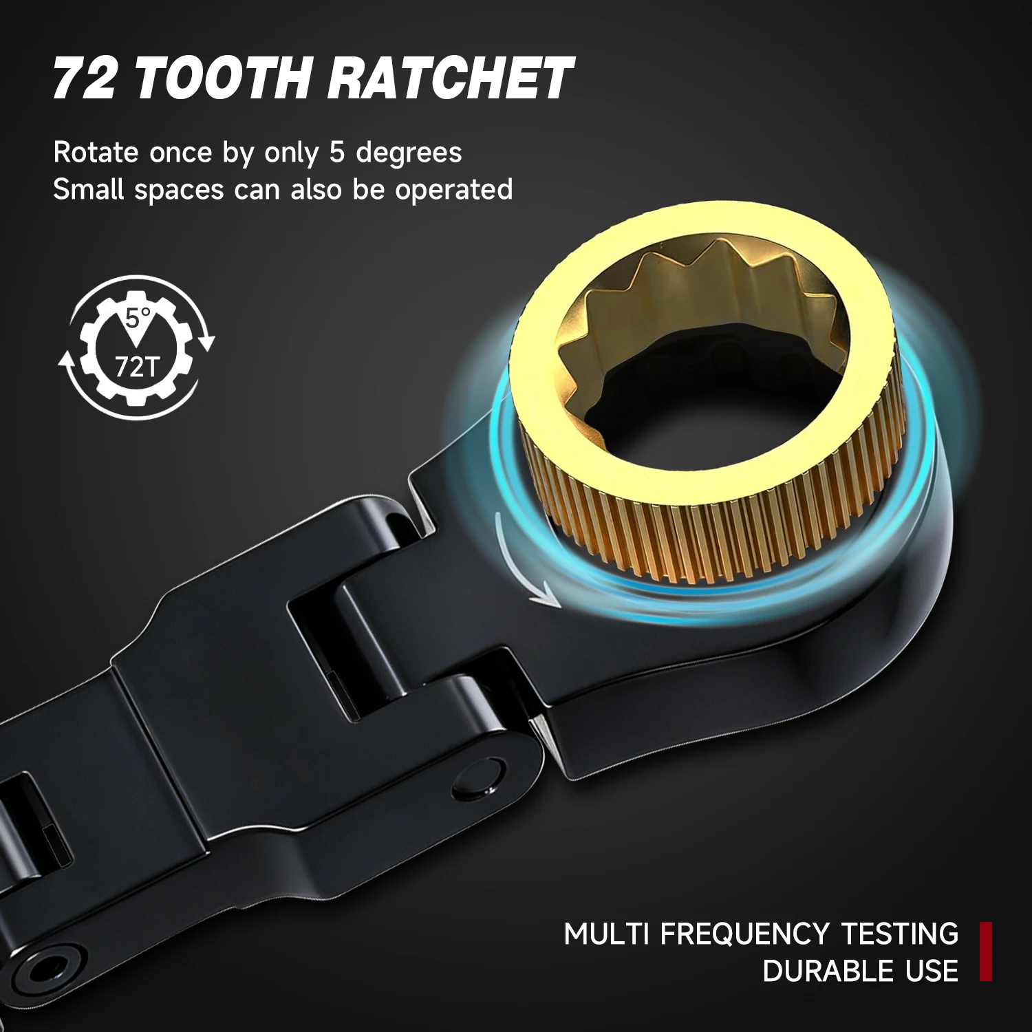 26-in-1 Steckschlüssel-Bit-Set aus 40CrV-Stahl, Mini Tragbares Schraubenschlüssel-Set, Mini-Ratschenschlüssel-Kit, Multifunktionales Kompaktes Werkzeugset – Detail 7