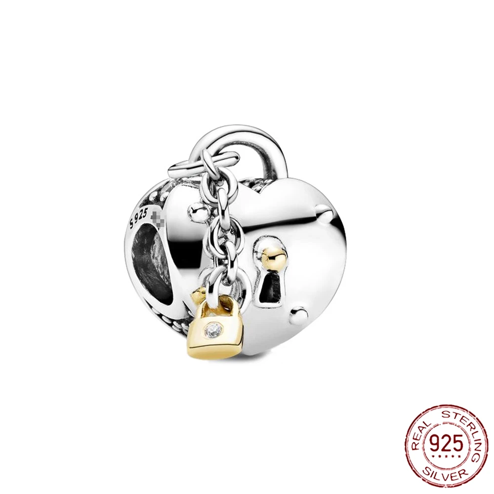 Cuentas de plata de ley 925 con alas de Ángel, dijes de corazón de Cisne de amor compatibles con pulseras Pandora originales, regalo de joyería DIY para mujer