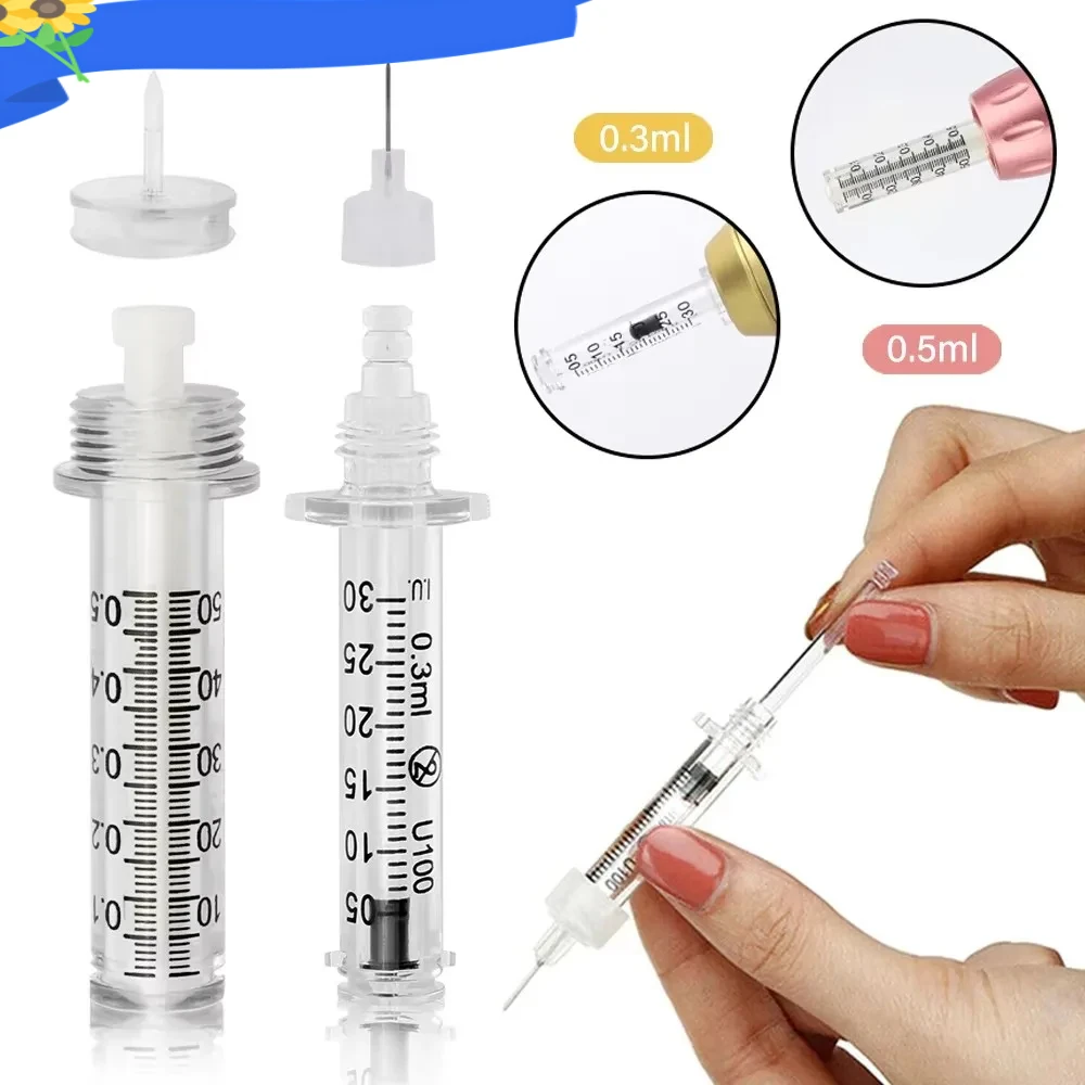 0.3&0.5ml Disposable Sterile Ampoule Head for Hyaluron Pen Lip Filler Lifting Hyaluronic Acid Gun Filler Injection Ampoule Heads