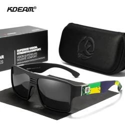 KDEAM New 2022 Square Sunglasses Men Polarized And UV400 Protection Sunglass Mirror Outdoor Fishing Sun Glasses Travelling