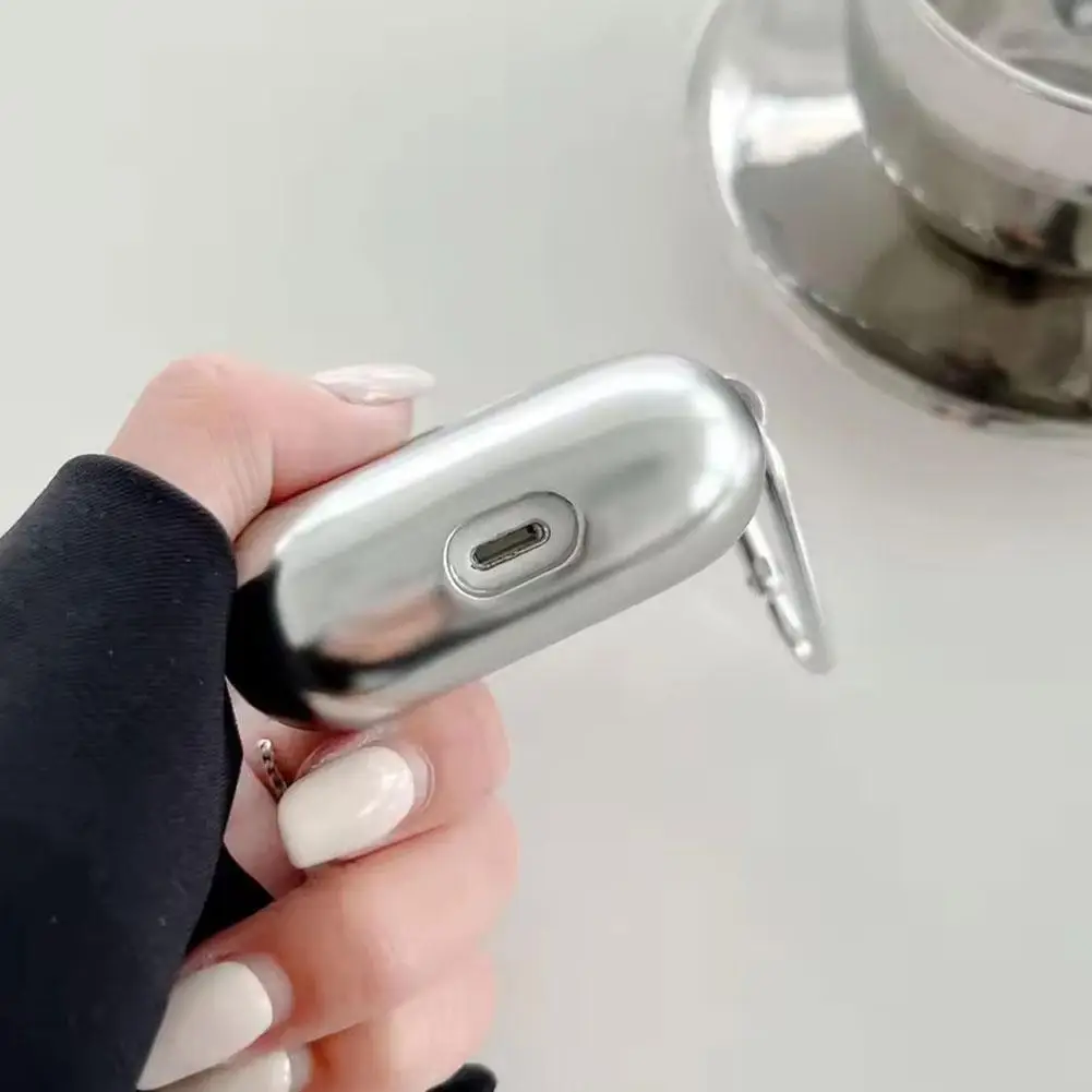 بالكهرباء حافظة سماعة الاذن من البولي يوريثان ل AirPods Pro 3 الجيل غطاء ل AirPods Pro 3 بلوتوث حقيبة سماعة الاذن الفضة مع المفاتيح #4