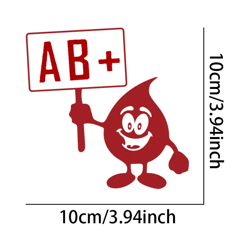 Universal Blood Type Decor Sticker Waterproof Vinyl Decal Fit Motorcycle Fairing Helmet Car Electric Scooter Panel view 3