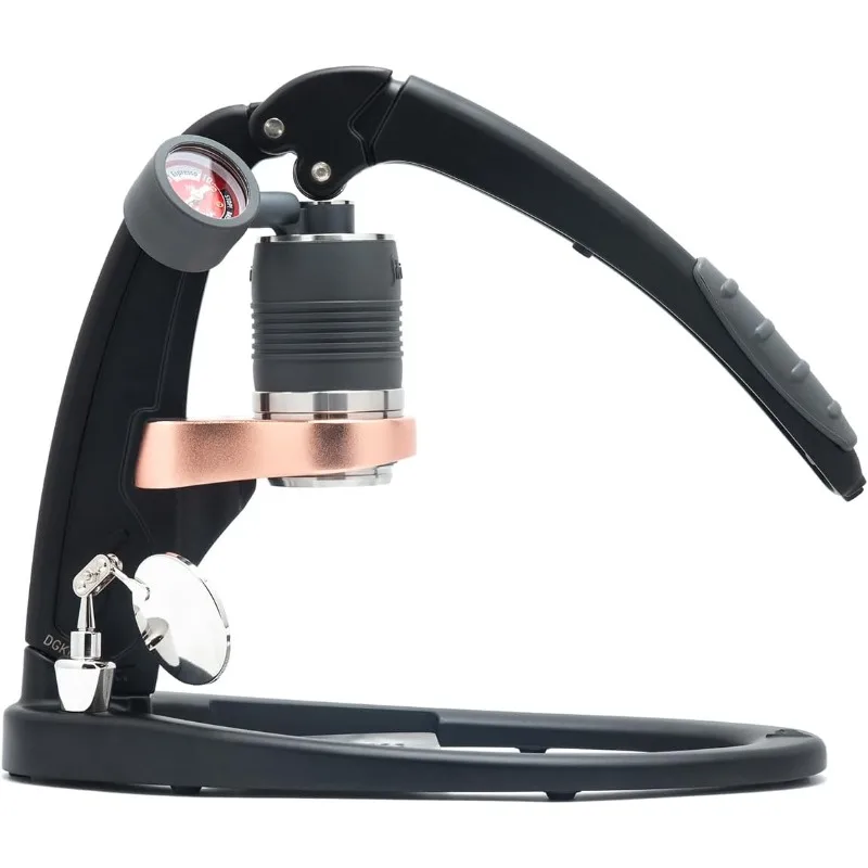 Flair UPDATED PRO 3 (Black) - All manual lever espresso maker with a stainless steel brew head, pressure gauge and a shot mirror