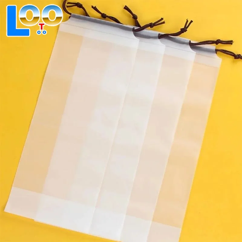 Сумка для хранения зонтов, полупрозрачная пластиковая водонепроницаемая защита от грязи, чехол для зонта, многоразовые портативные сумки на шнурке, домашнее хранение