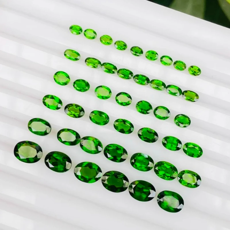 3mm*4mm To 8mm*10mm Oval Shape Natural Diopside Loose Gemstone High Quality Genuine Chrome Diopside Known As Russian Emerald - Image 3