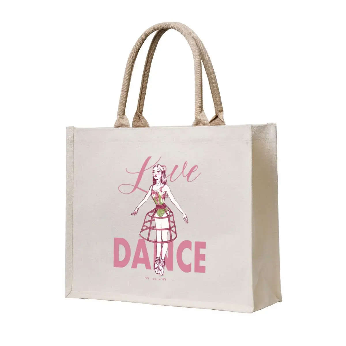 

Love Dance Art Tote Bag shopping bags foldable bags woman 2025 tote bag woman cloth bag woman