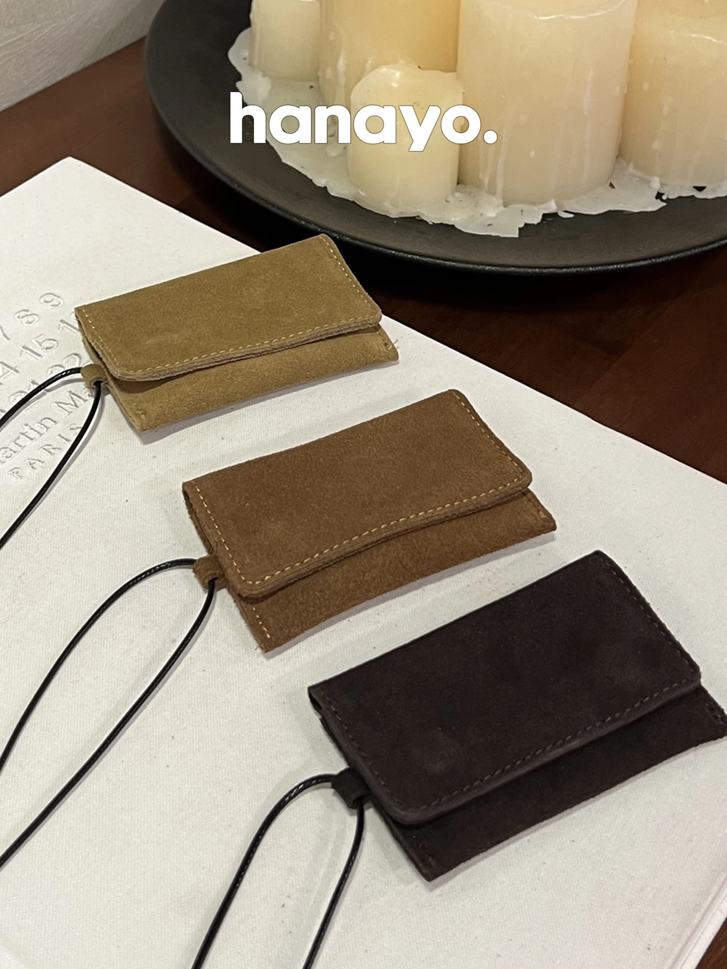 hanayo-women's-card-holder-purse-lightweight-neck-strap-storage-bag-trendy-coin-wallet-pure-color-simple-design-2026-new-arrival