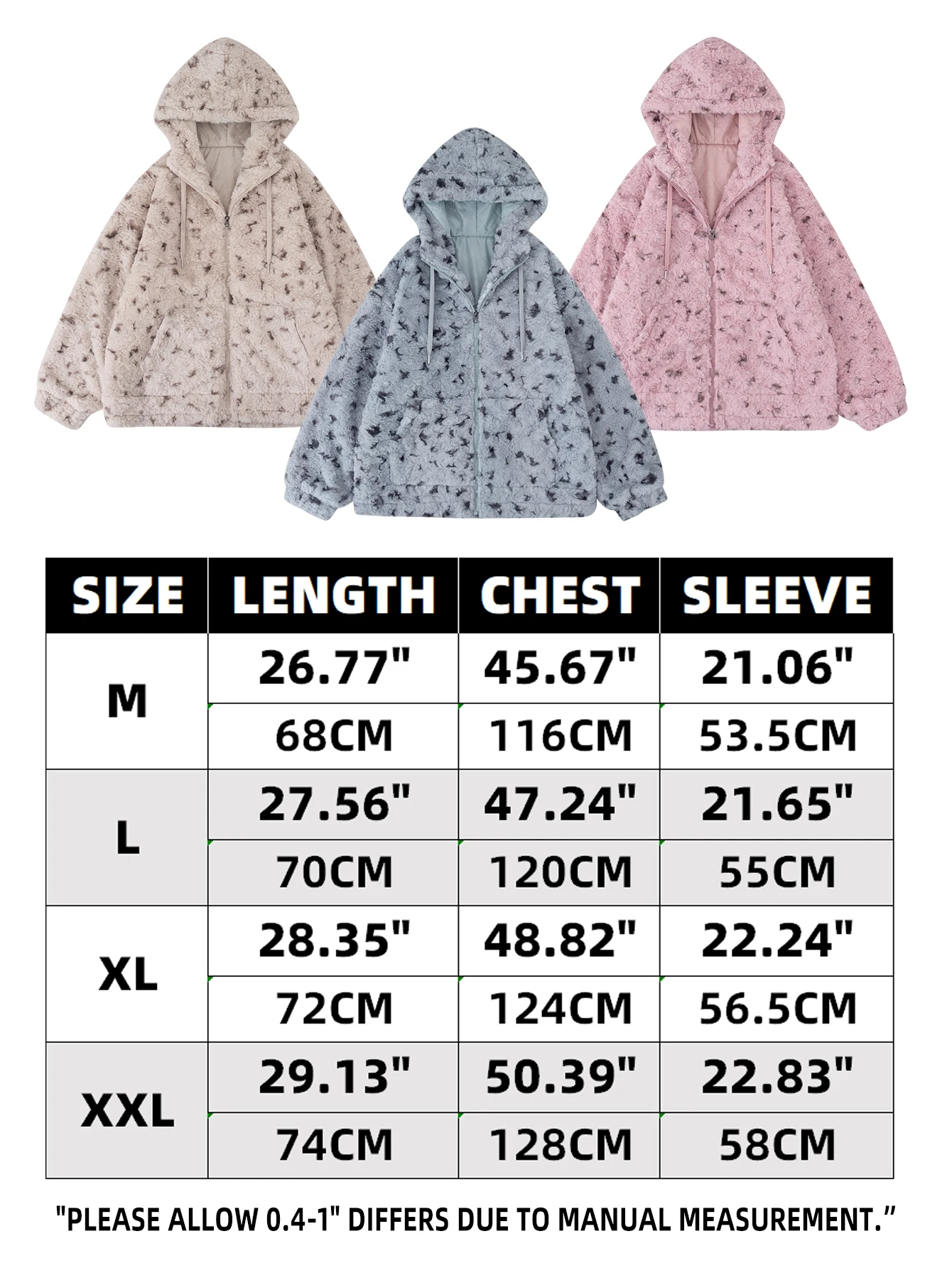 Y2K Aesthetic Tie-dye Fluffy Women'S Outwear Vintage Casual Stand Neck Harajuku Jacket, Winter Loose Zipper Pocket Coats
