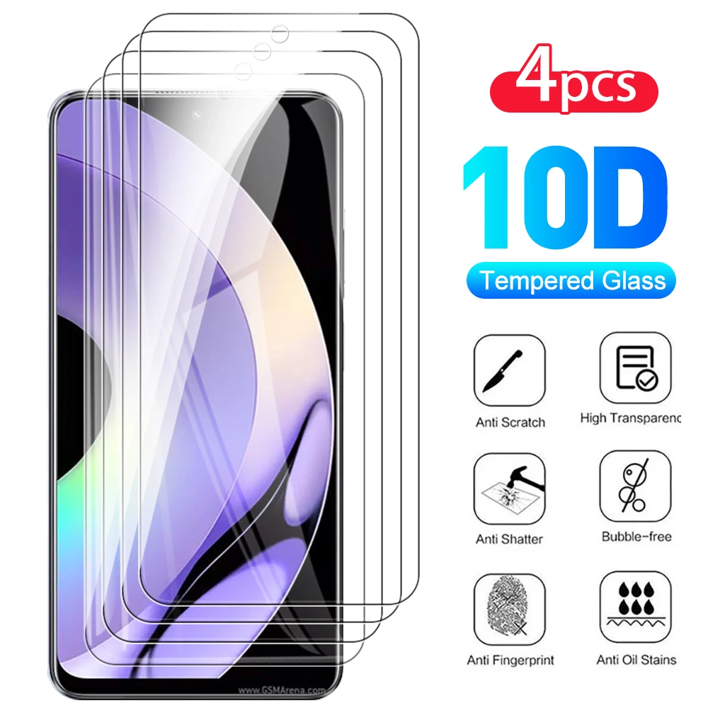 4 шт., защитная пленка 9H для экрана Realme 10 Pro