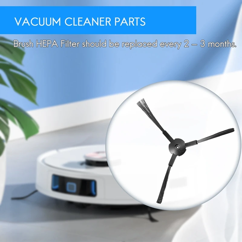 Conjunto de 10 pincéis laterais e 4 peças de filtro hepa, acessórios para ariete briciola 2711 2712 2713 2717