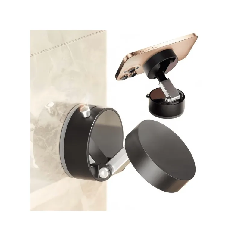 New Foldable Magnetic Vacuum Suction Phone Holder Double Sided Suction Cup Car Bracket Portable Lazy Phone Stand for Home Car ﻿