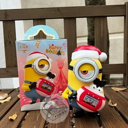 [in Stock]minions Toy Christmas Bob Car Bob Music Humidifier Storage Bucket Doll Practical Toy