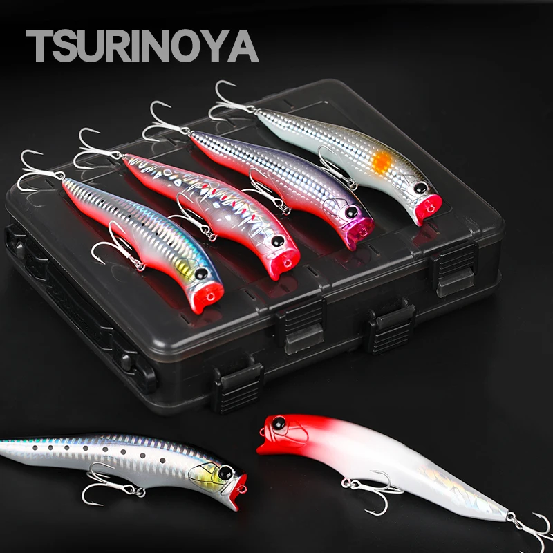 

TSURINOYA 120F Shallow Range Floating Minnow Fishing Lure GORGO Set 6pcs 120mm 20g Lure Box long Casting Seabass Beach Hard Bait