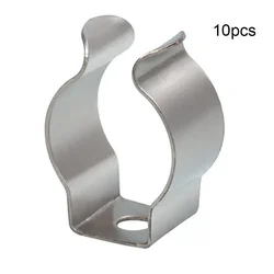 10pcs Heavy Duty Tool Spring Terry Clips Silver Manganese Steel Open Type Clamps Hardware 6mm/10mm/12mm/16mm/19mm/25mm/28mm