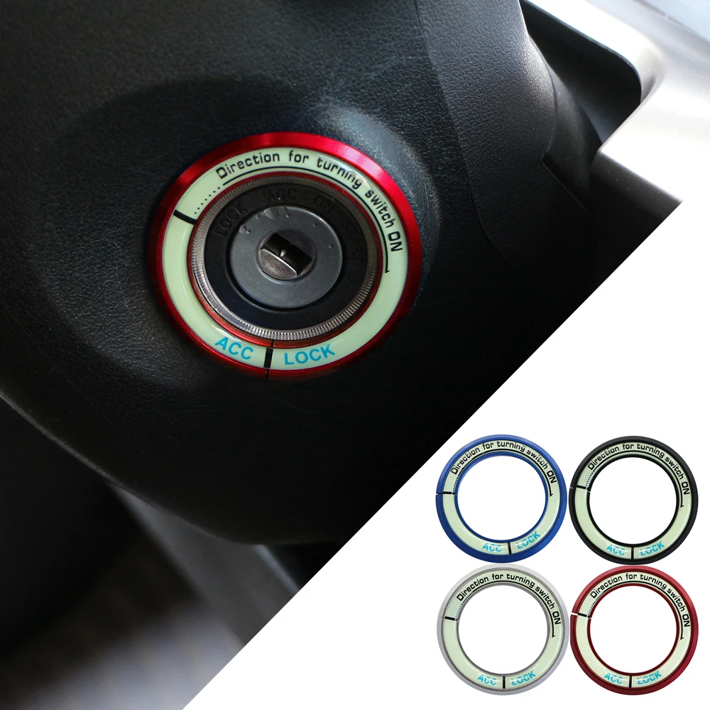 Luminous Ignition Key Ring Switch Cover Sticker for Subaru XV Forester for KIA RIO Solaris Sportage Soul Forte K3 Sorento Ix35