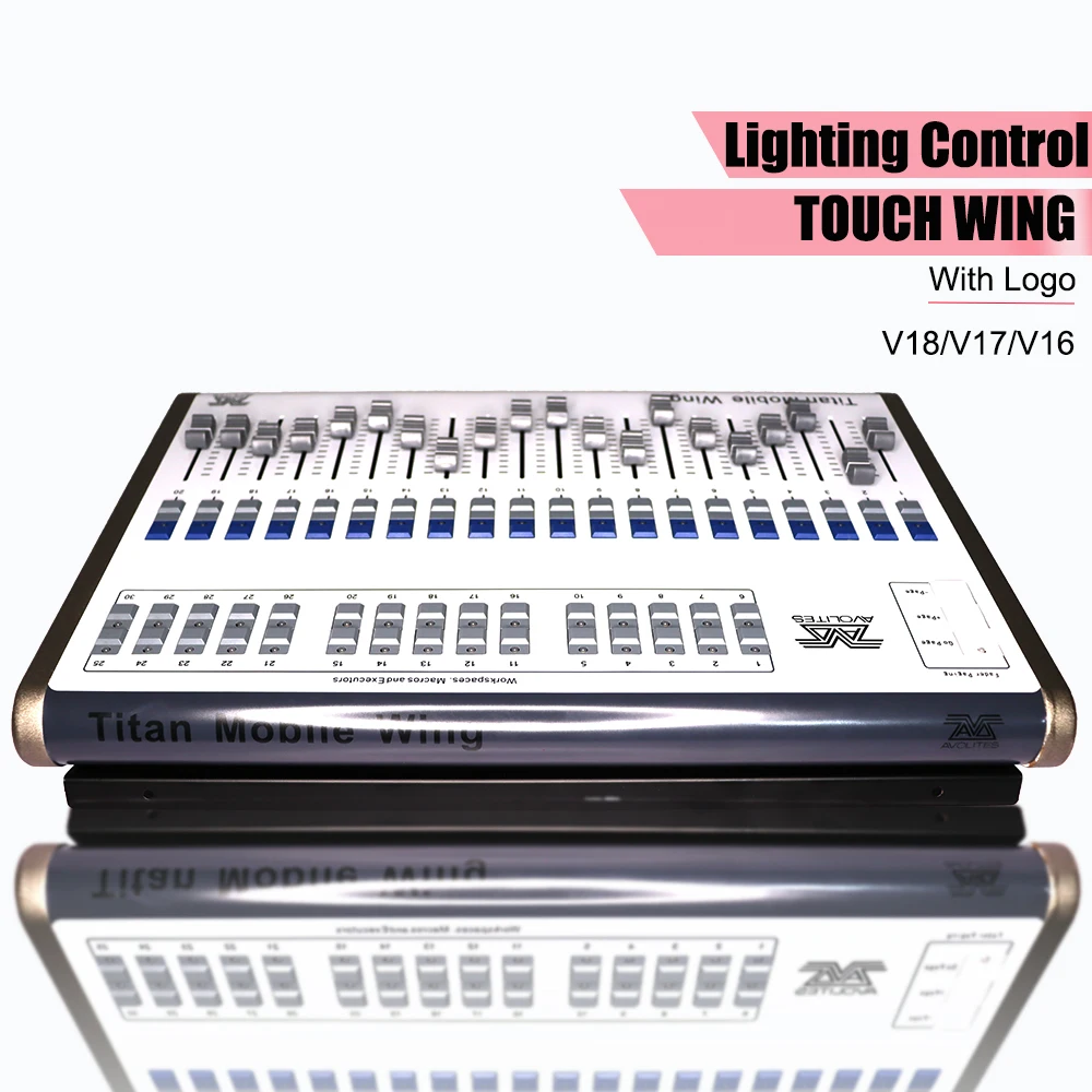 New Titan Mobile Wing Console Touch Wing Lighting Controller V18/V17/V16 System DMX512 Control Disco Party Beam DJ Stage Light