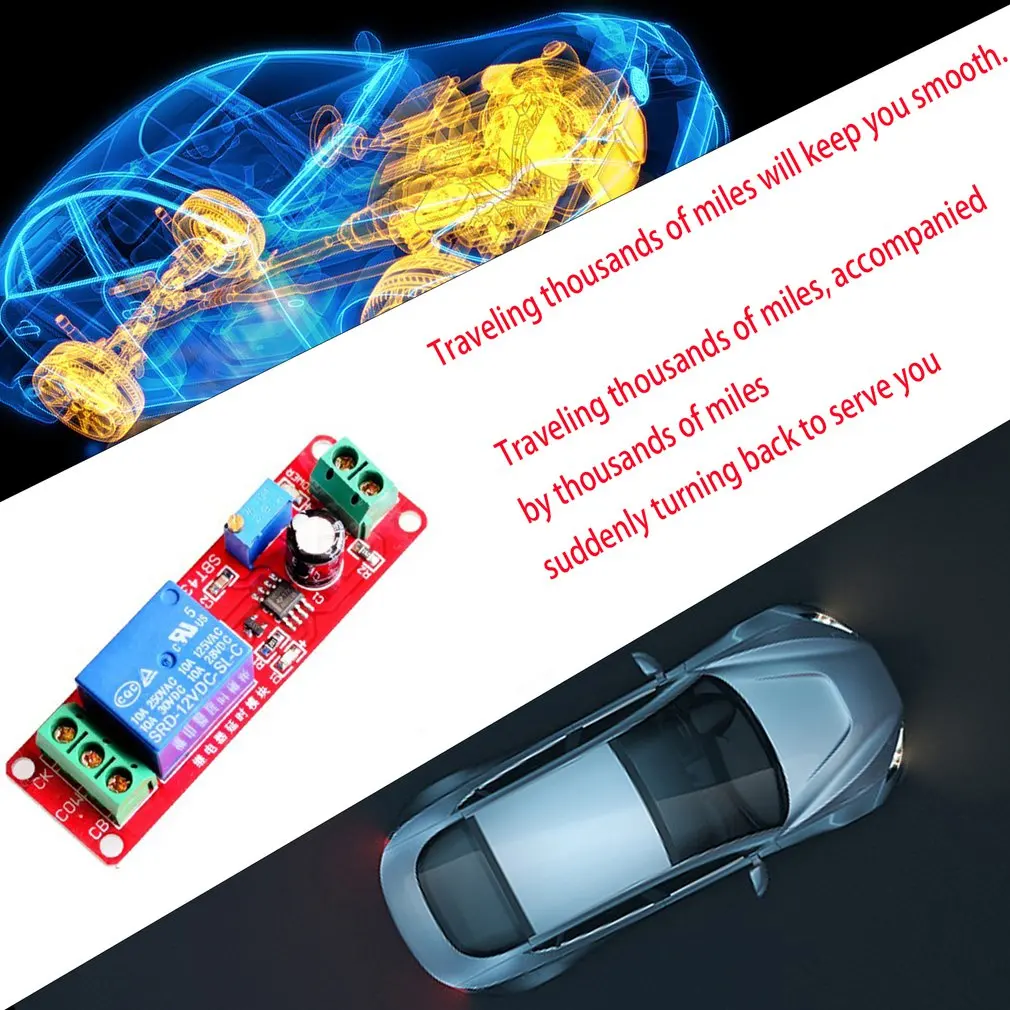 Módulo de conducción de circuito de relé de retardo monostable DC 12V NE555, interruptor de disparo, temporizador, protección de tiempo ajustable, electrónica, venta al por mayor