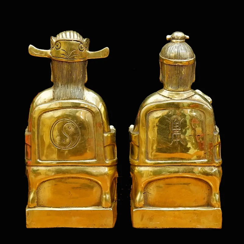 Feng Shui Monarch statue house Security and peace Vesta Decoration Kitchen God Kitchen King copper Kitchen God