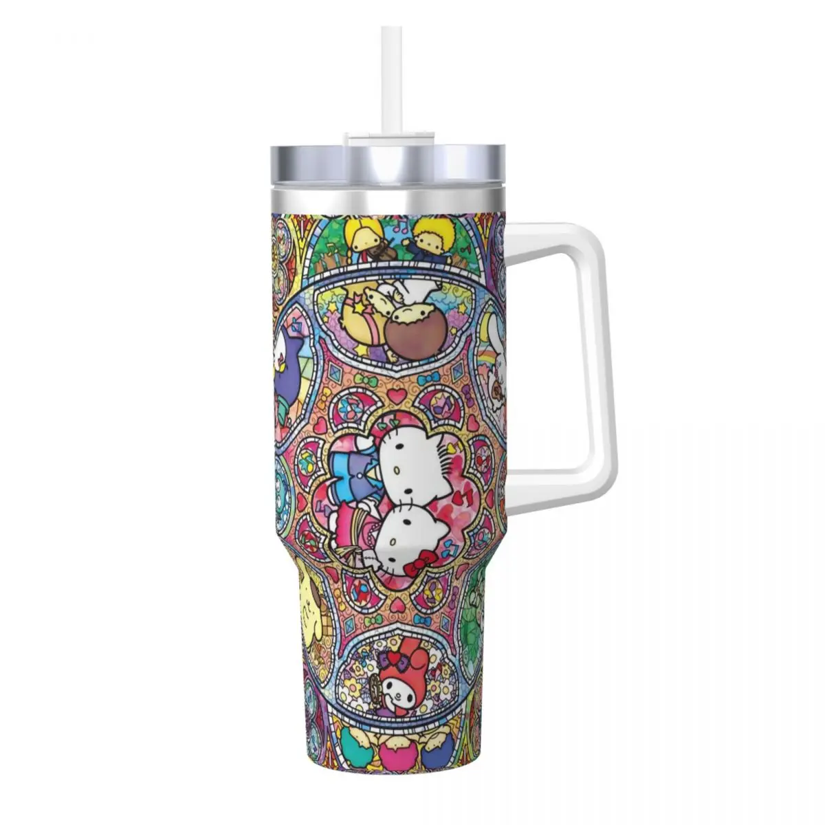 

Sanrio Hello Kitty Melody Kuromi 40 oz Tumbler with Handle and Straw Lid Stainless Steel Insulated Tumblers Travel