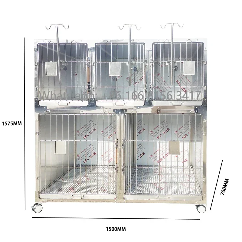 

Veterinary Equipment Vet Hospital Clinic Stainless Steel 304 Cat Dog Pet Animal Cages cage veterinary