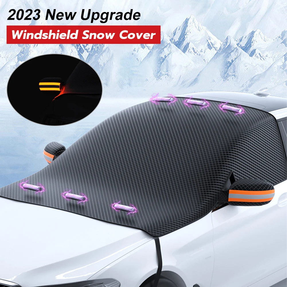 

Car Snow Cover Frost-Proof Half-Cover Car Cover Magnetic-type Car Windscreen Sunshade Sun Protection Thickened Snow Shield
