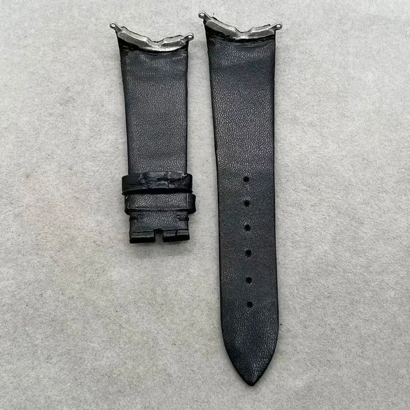 Women Custom Alligator Watchbands 15MM 19MM 22MM Curved Interface Crocodile Skin Strap Calfskin Lining Applicable LIMELIGHT GALA
