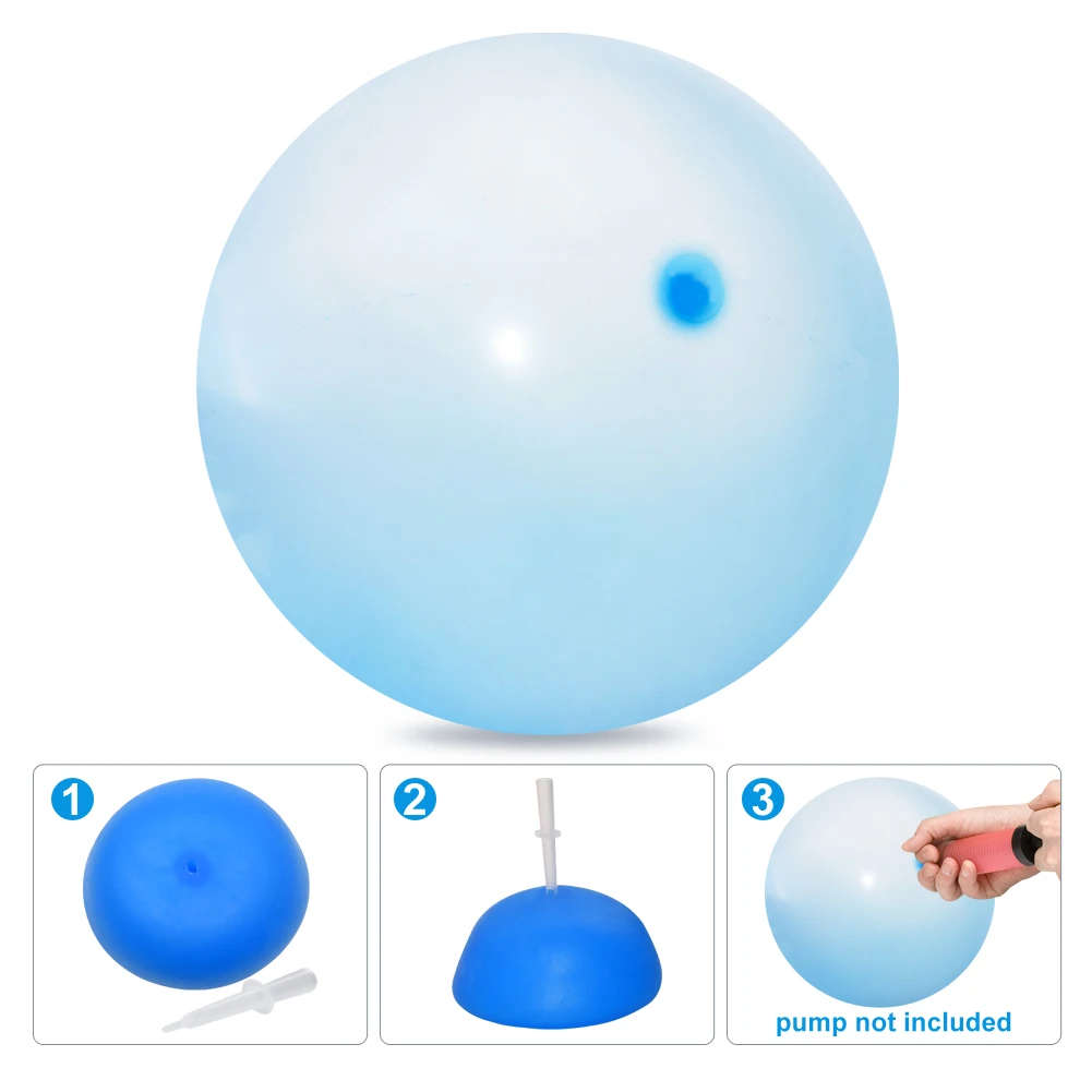 Kids Bubble Ball Balloon Blowing Transparent Bubble Inflatable Ball Games Outdoor Toys Baby Shower Water Filled Ball Toy Gifts