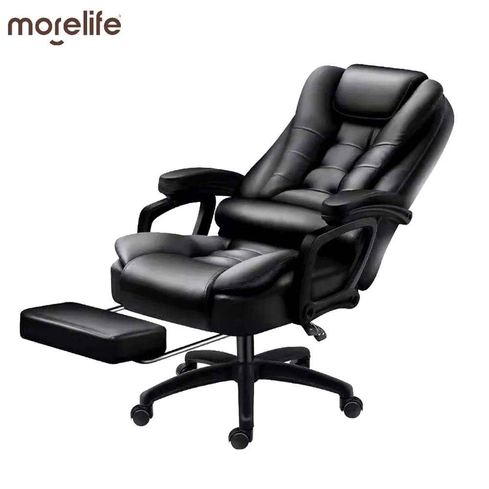 

Office Chair Luxurious Leather Boss Chair 7 O'Clock Massage Adjustable Footrest Computer Chair كراسي 접이식의자 의자 كرسي جيميج