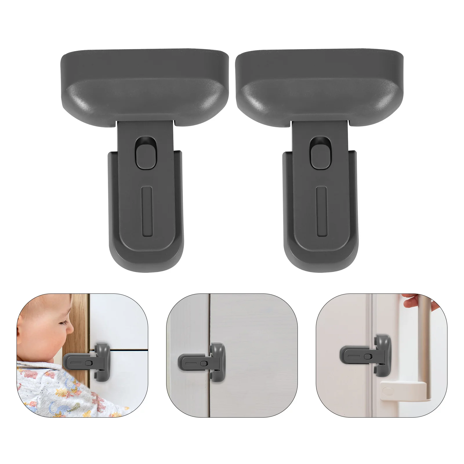 

2Pcs Cabinet Locks Childproof Safety Lock for Cabinets Drawers Refrigerator Secure Proof Cabinet Lock