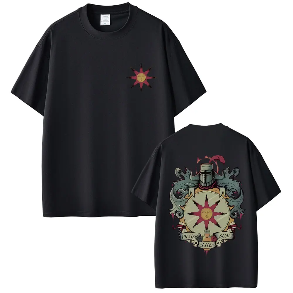 

Game Dark Souls Church of The Sun Graphic T Shirt Men Women Fashion Gothic Rock T-shirts Men's Casual Vintage Oversized T Shirts