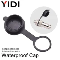 3/5/10 Uds GX12 GX16 GX20 enchufe Circular de aviación tapa antipolvo impermeable conectores de Cable de soldadura cubierta protectora de goma